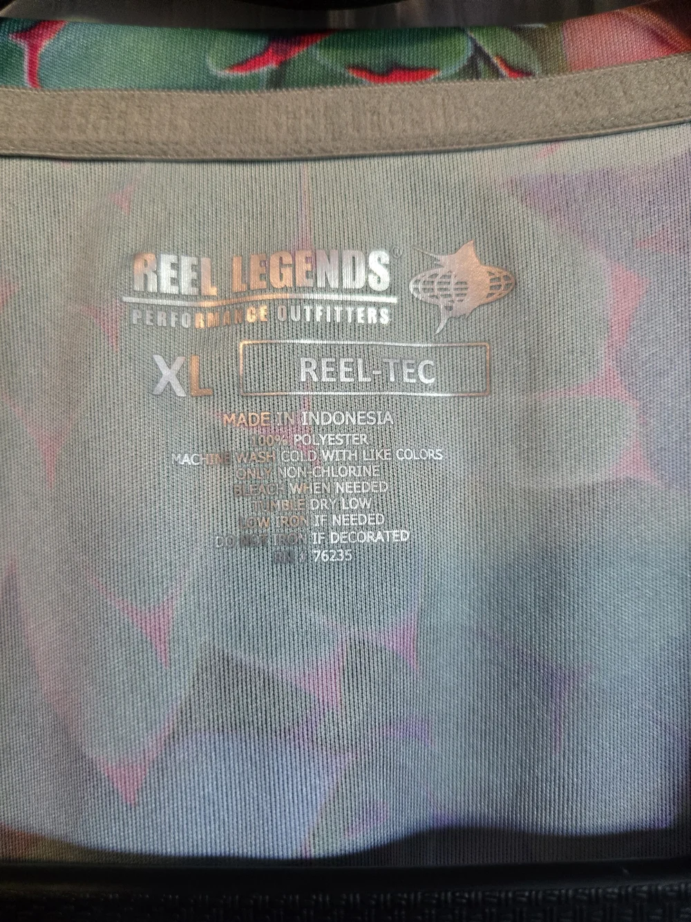 Reel Legends Teal Multi Long Sleeve V-Neck Succulent Print Top - Picture 2 of 4
